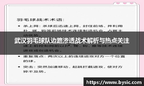 武汉羽毛球队边路渗透战术解析与热点关注